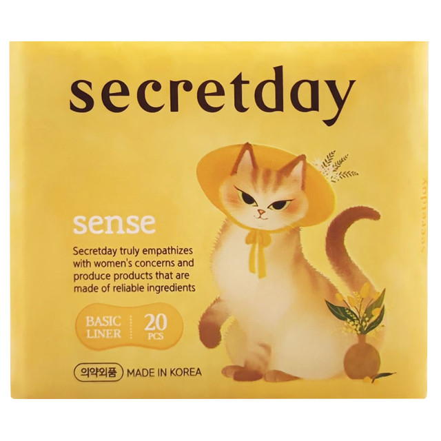 прокладки SECRETDAY Sense 20шт 15,5см органические ультратонкие дышащие