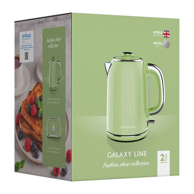 чайник электрический GALAXY LINE GL 0344  2200 Вт 1,7 л металл олива