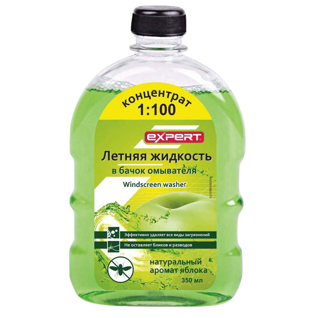 концентрат стеклоомывателя EXPERT летний 0,35л яблоко
