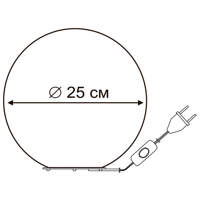 лампа настольная Sphere 1х60Вт E27 230В стекло шар
