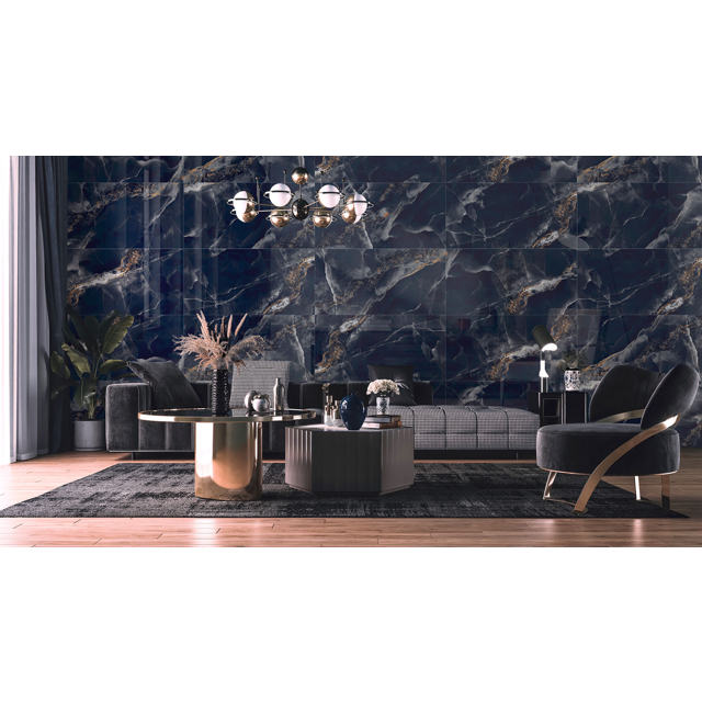 керамогранит GLOBAL TILE Paradise 60х120 черный суперполировка