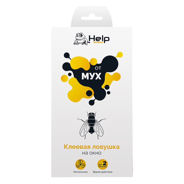 ловушка HELP оконная клеевая от мух 2шт