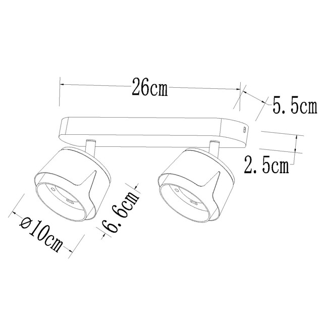 спот ARTE LAMP Amaks GX53 2х12Вт алюминий белый