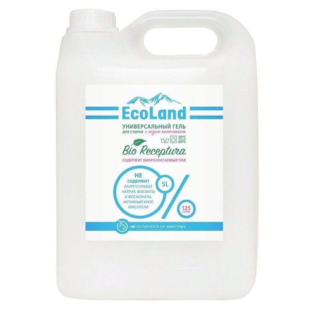 гель для стирки ECOLAND Bio Receptura универсальный 5л