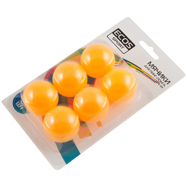 набор мячей для настольного тенниса ECOS 6шт
