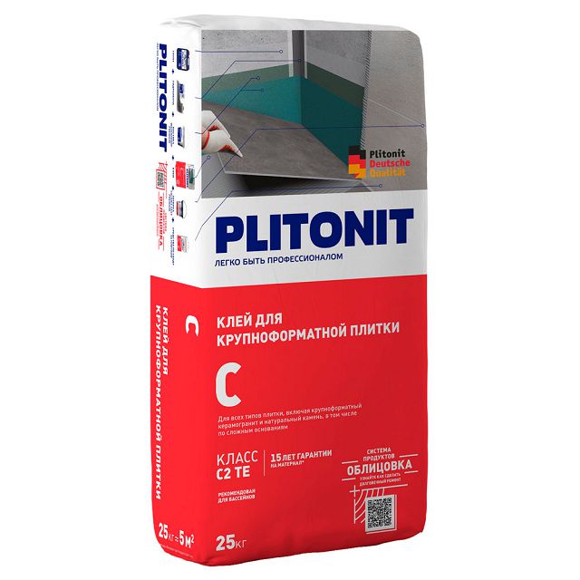 клей плиточный PLITONIT С для сложных поверхностей 25кг
