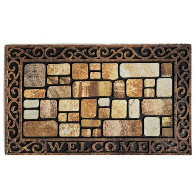 коврик JOY HOME Касл 45х75см флокированный полиэстер, резина