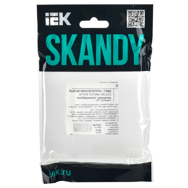 рамка 1 пост IEK Skandy арктический белый