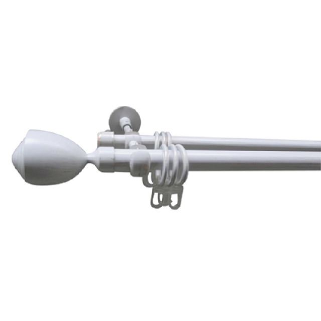 карниз телескоп. 2-рядный UGO LOKS 160-300см 16/19мм белое золото наконечник лилия, арт.580950