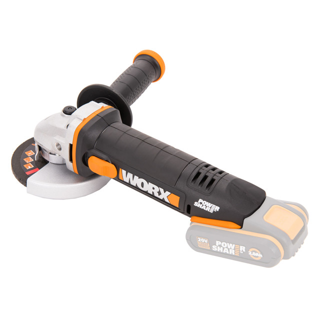 шлифмашина угловая WORX WX800.9 20В Li-Ion без АКБ и ЗУ аккумуляторная