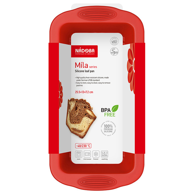 форма для выпечки NADOBA Mila 25,5x13x7,2см для кекса силикон