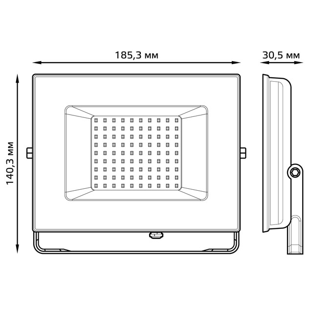 прожектор Gauss Elementary 50Вт LED 4500Лм 6500К 240В IP65  черный