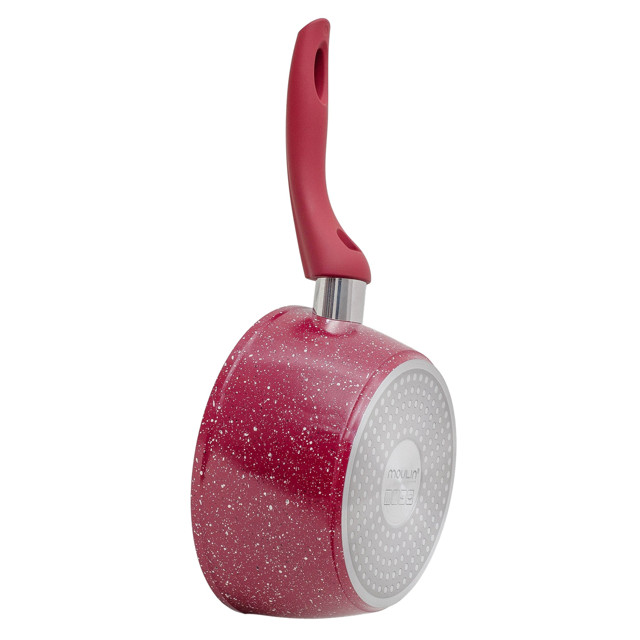 ковш MOULIN VILLA Raspberry 1,2л 16см антипр.покр. кован.алюм. стеклянная крышка индукция