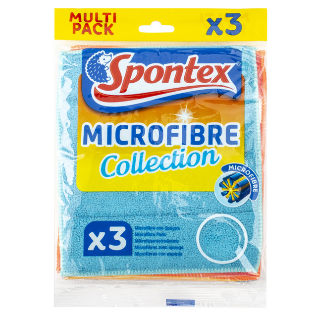 набор салфеток SPONTEX Microfibre Collection 20х17,5см 3шт микрофибра