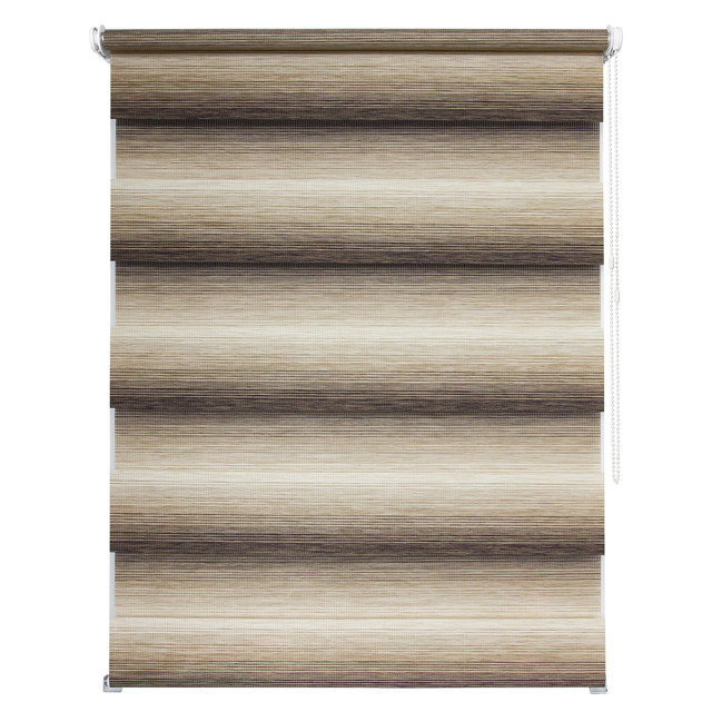штора рулонная УЮТ Ливерпуль день/ночь 50х160см бежево-коричневая, арт.62.РШТО.8833.050х160