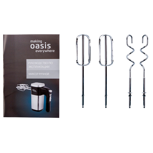 миксер OASIS MH-80S 800Вт 5 скоростей черный/серебристый