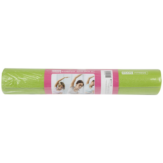 коврик для фитнеса ECOS 173х61см ПВХ зеленый