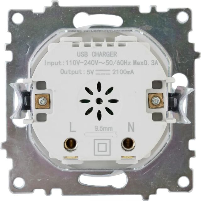 розетка USB 2 поста ONEKEYELECTRO Florence с подсветкой серый