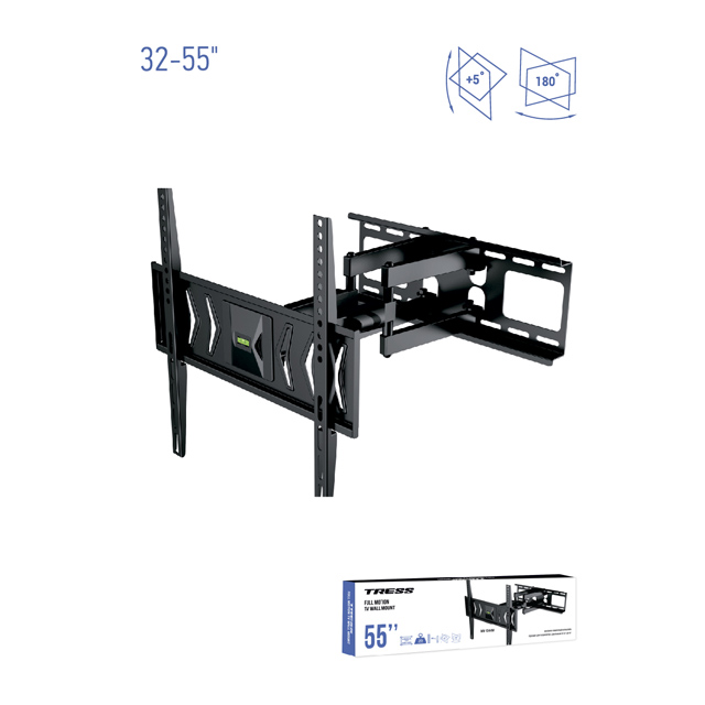 кронштейн TRESS WM 1044M VESA 100-400 до 35кг накл/повор/черн. для телевизора