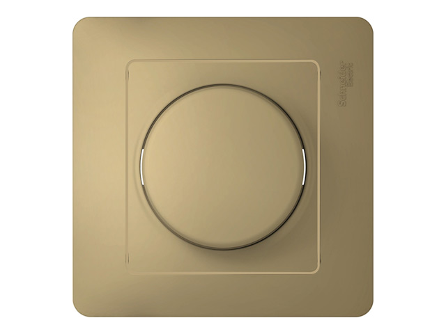 диммер поворотный SCHNEIDER ELECTRIC Glossa 300 Вт, титан