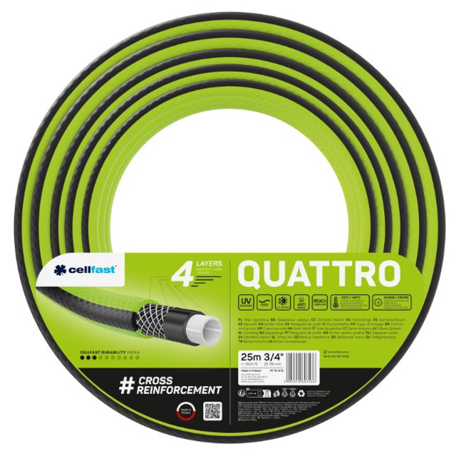 шланг CELLFAST Quattro 3/4" 25м 20Бар