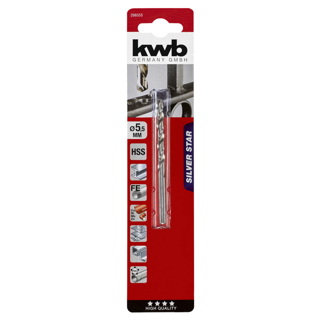 сверло по металлу KWB SILVER STAR 5,5х85мм