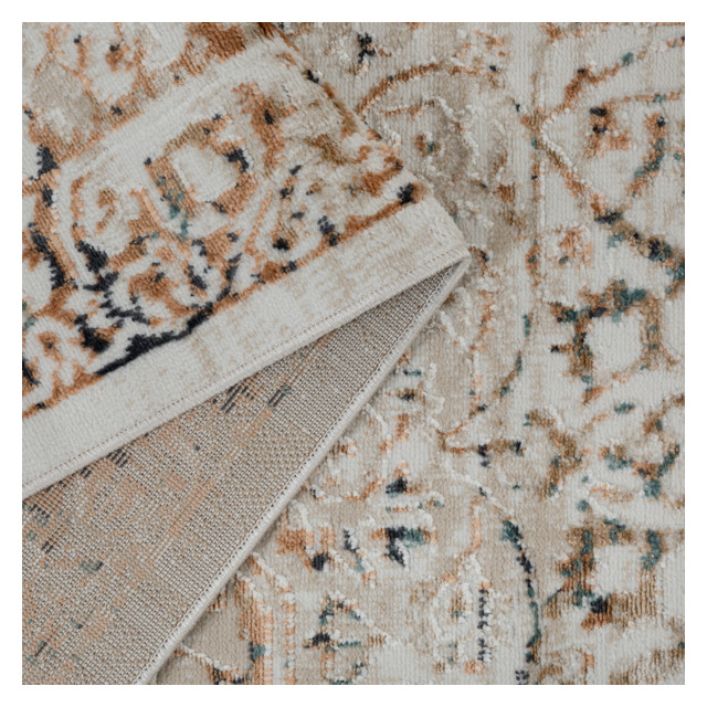 ковер BEVERLY 800х1500мм A3483A CREAM/BLUE полиэстер/полипропилен
