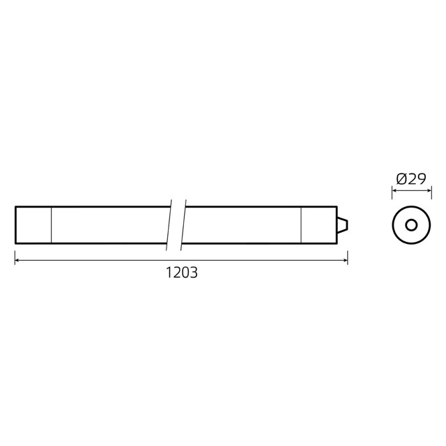 светильник светодиодный GAUSS Compact 24Вт 2500Лм 4000К IP65 1203х29х29мм  линейный матовый