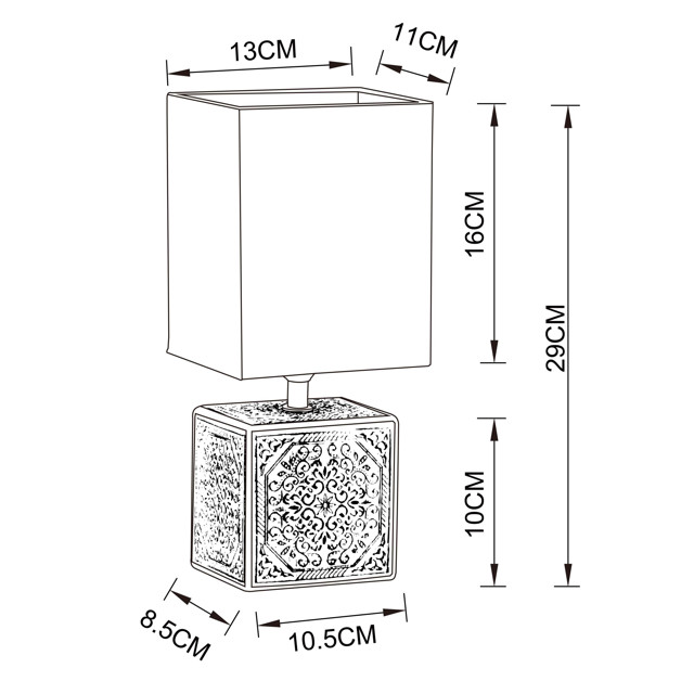 лампа настольная ARTE LAMP Fiori E14 1х40Вт белый