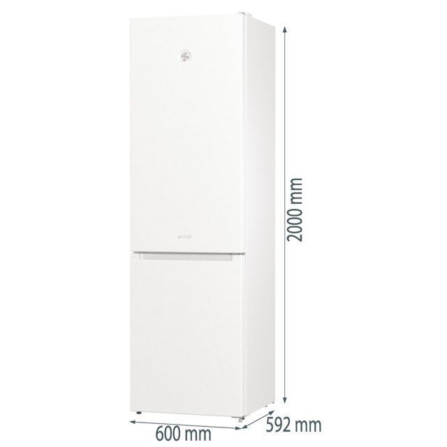 холодильник двухкамерный GORENJE NRK6201SYW 200x60x59,2см No Frost белый