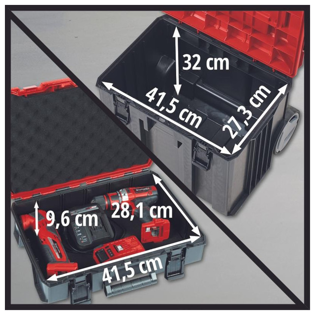 кейс для инструмента EINHELL E-Case Tower 450х412х691мм на колесиках
