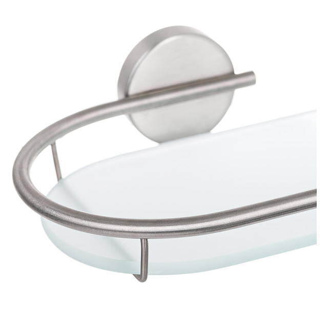 полка прямая VERRAN Inox настенная никель