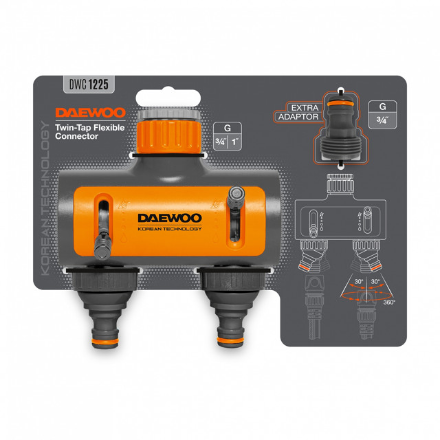 распределитель 2-х канальный DAEWOO 3/4"-1" пластик