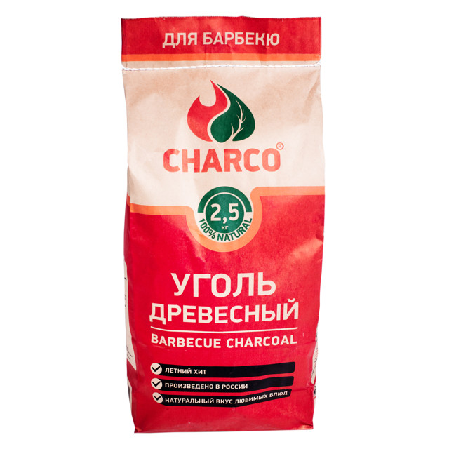 уголь CHARCO древесный 2,5кг