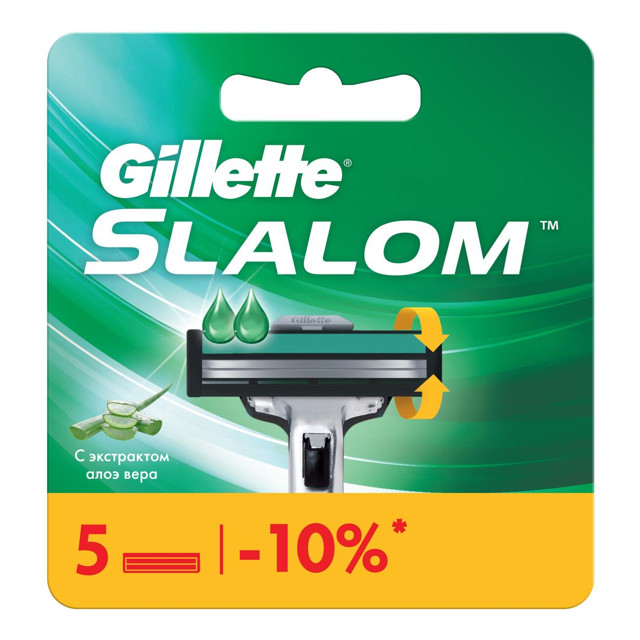 кассеты GILLETTE Slalom Plus 5шт новые