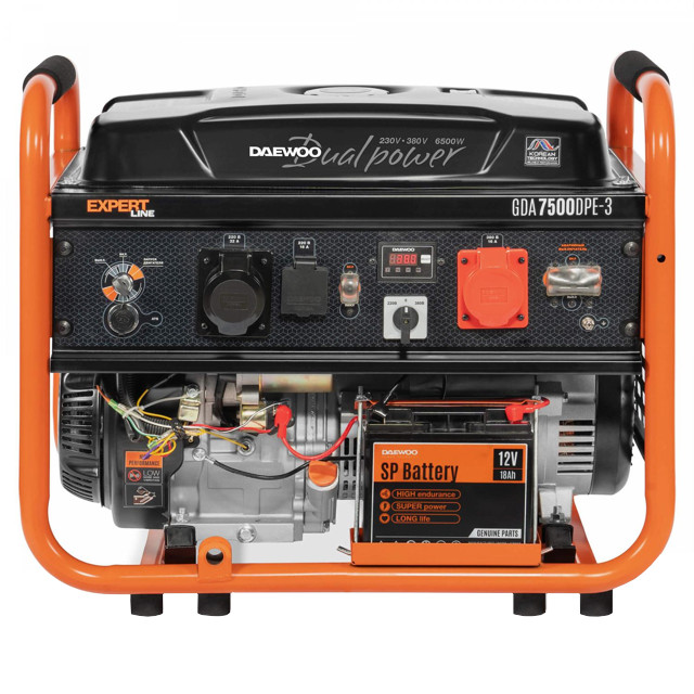 генератор бензиновый DAEWOO GDA 7500 6,5кВт DPE-3 DUAL POWER