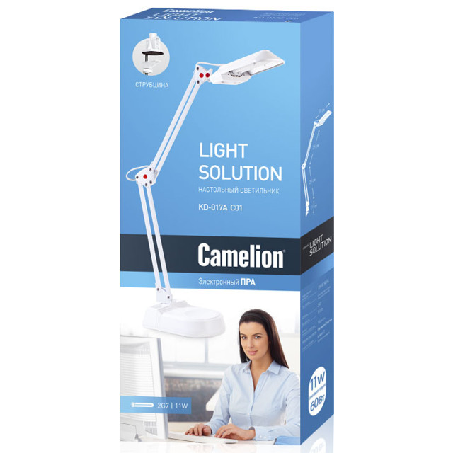 лампа настольная CAMELION 11Вт 4000К черный