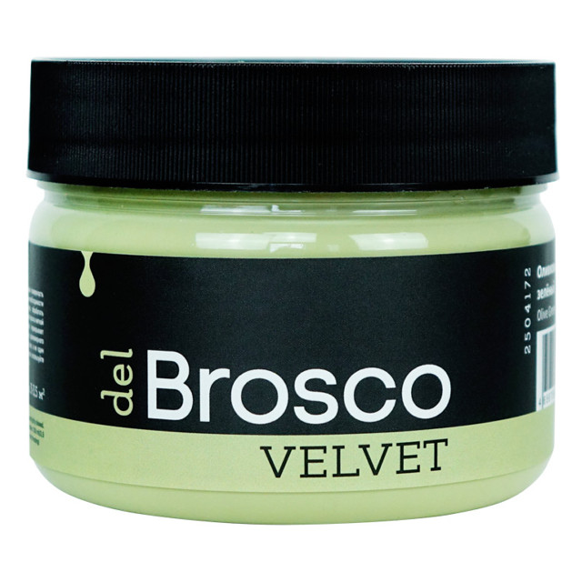 краска акриловая DEL BROSCO Velvet интерьерная 0,25л зеленая, арт.2504172