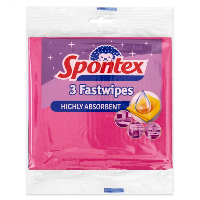 набор салфеток SPONTEX Fastwipes 3шт 38х35см вискоза