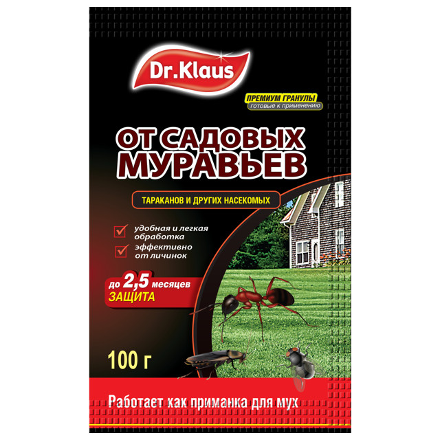 гранулы Dr.Klaus от муравьев и других насекомых 100 г