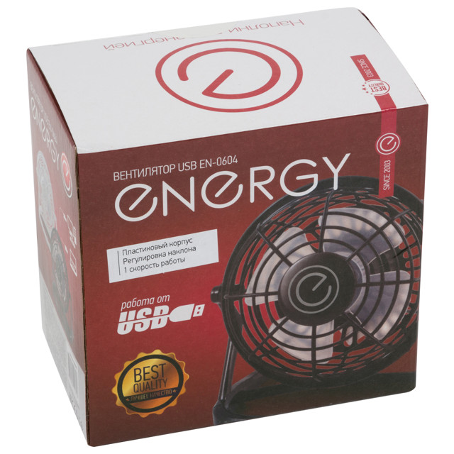 вентилятор настольный ENERGY EN-0604 USB 2,5Вт 1 режим белый