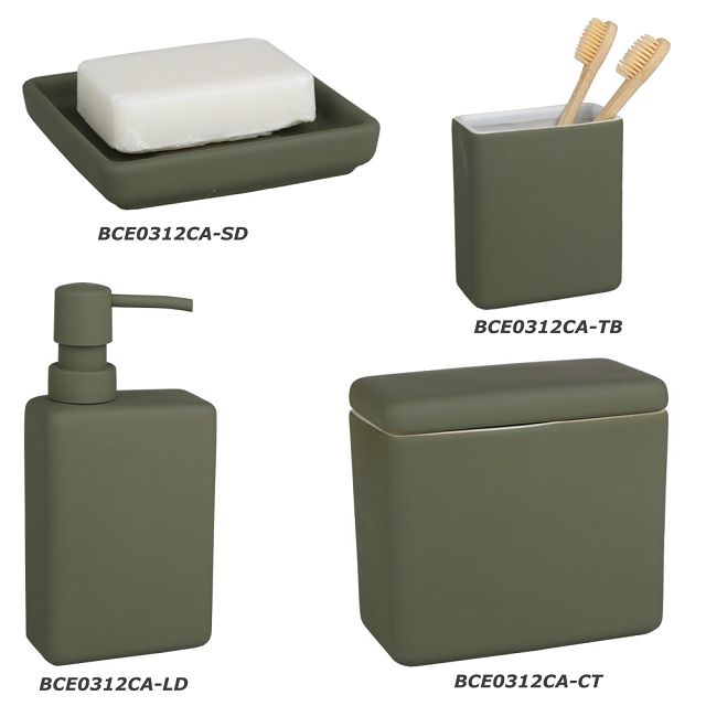 контейнер для аксессуаров VITARTA Green matte керамика хаки