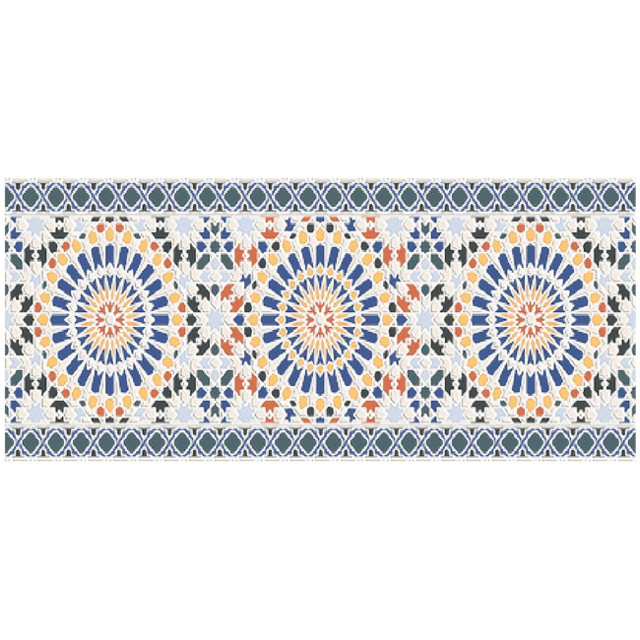 плитка настенная KERLIFE Menara Decor Pilar 31,5x63 орнамент разноцветный