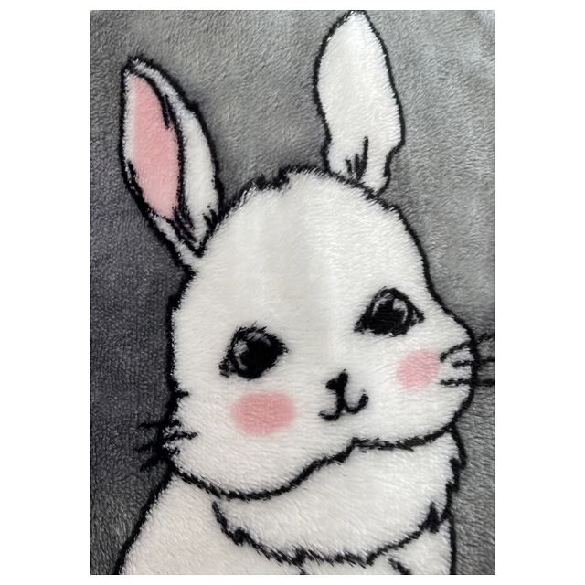 плед микрофибра Cute rabbit, 140х200 см, серый