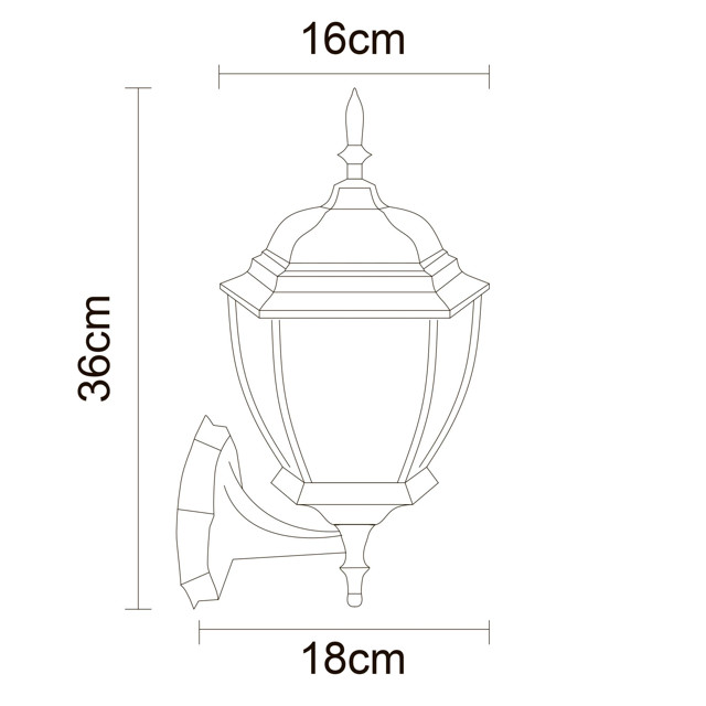 уличный светильник ARTE LAMP Pegasus 1х60Вт E27 металл стекло черно-золотой