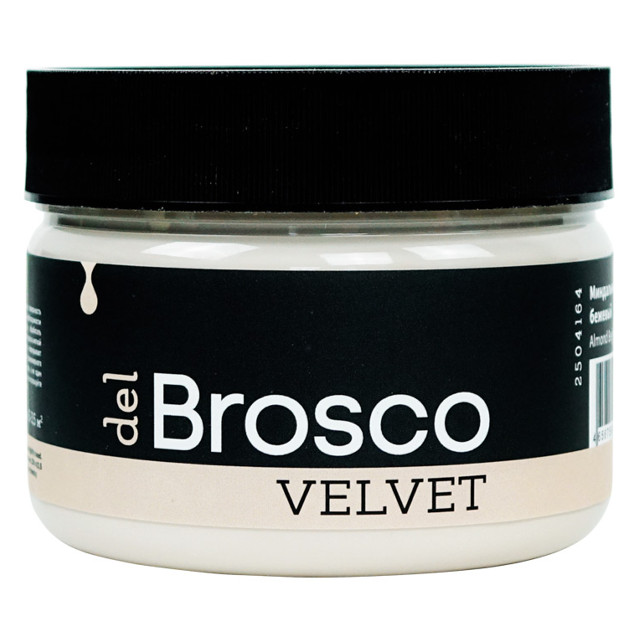 краска акриловая DEL BROSCO Velvet интерьерная 0,25л бежевая, арт.2504164