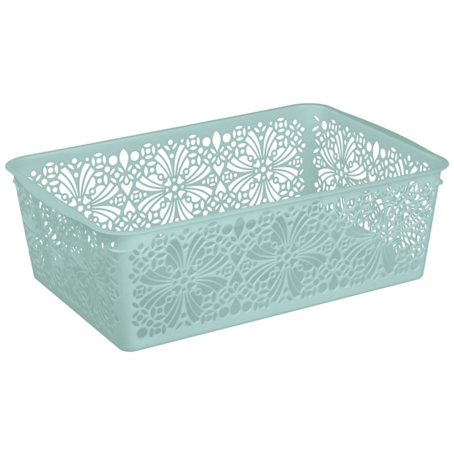 корзина БЫТПЛАСТ Эконова Floral 25х15х7,5см 2,8л пластик микс цвета