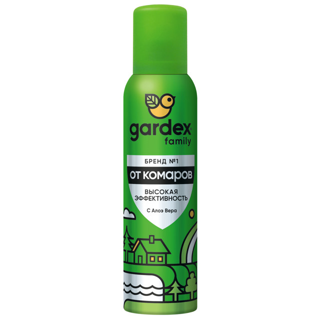 аэрозоль GARDEX Family от комаров с алое 150мл аэрозоль GARDEX Family от комаров с алое 150мл