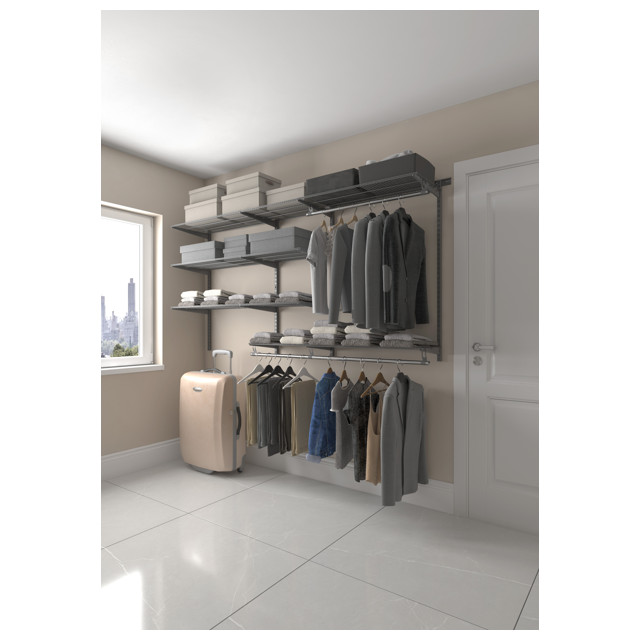 гардеробная система ПРАКТИК Home Optima G240 2050x1950x450мм графит