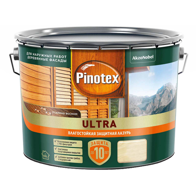 средство деревозащитное PINOTEX Ultra 9л палисандр, арт.5803409